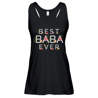 Mothers Day Cute Gift Floral Best Baba Ever Ladies Essential Flowy Tank