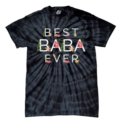 Mothers Day Cute Gift Floral Best Baba Ever Tie-Dye T-Shirt