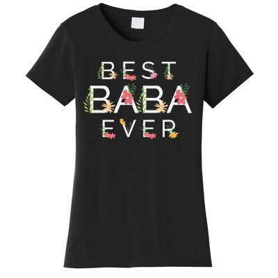 Mothers Day Cute Gift Floral Best Baba Ever Women's T-Shirt