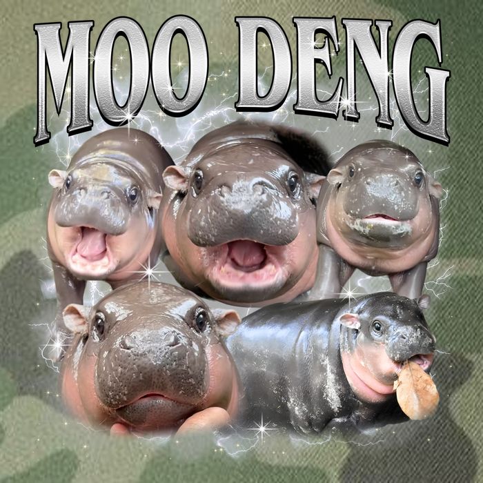 Moo Deng Cute Funny Hippo Legacy Tie Dye Trucker Hat