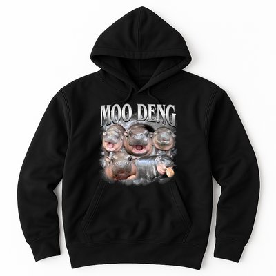 Moo Deng Cute Funny Hippo Hoodie