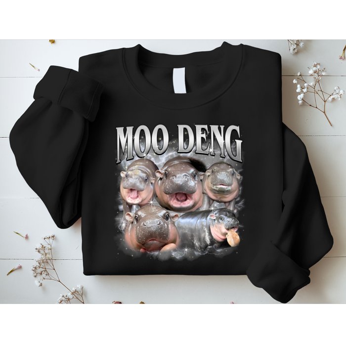 Moo Deng Cute Funny Hippo Sweatshirt