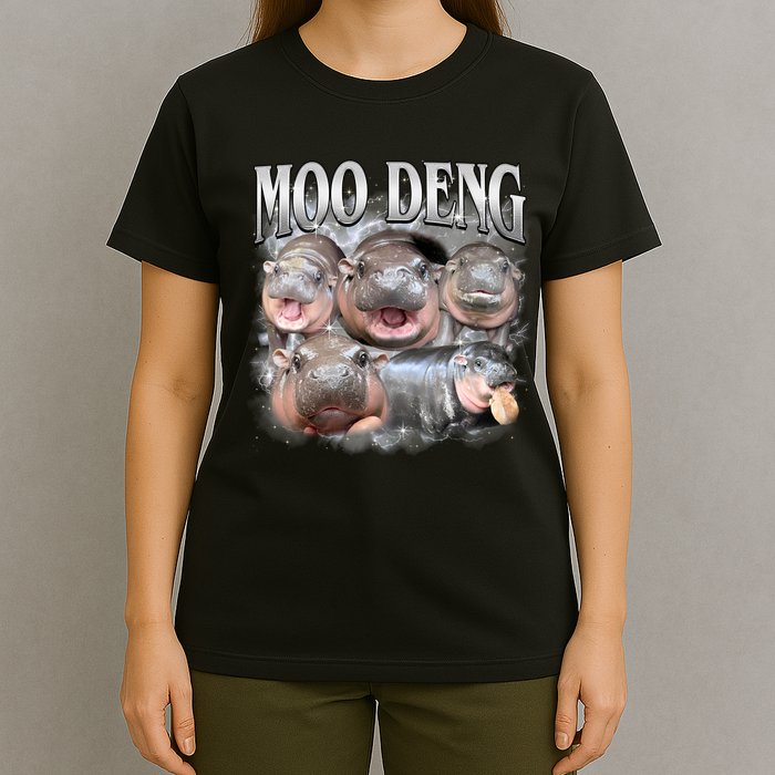 Moo Deng Cute Funny Hippo T-Shirt