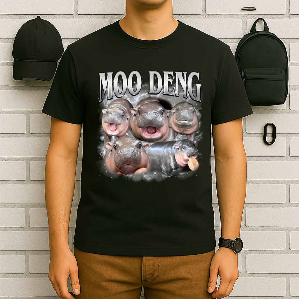 Moo Deng Cute Funny Hippo T-Shirt