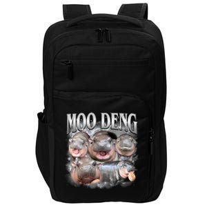 Moo Deng Cute Funny Hippo Impact Tech Backpack