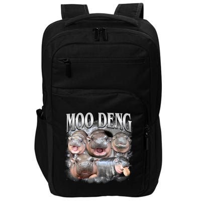 Moo Deng Cute Funny Hippo Impact Tech Backpack