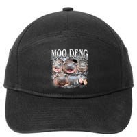 Moo Deng Cute Funny Hippo 7-Panel Snapback Hat