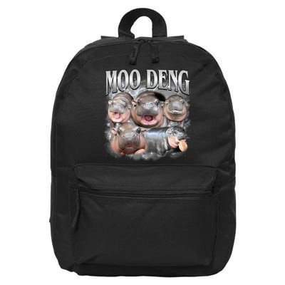 Moo Deng Cute Funny Hippo 16 in Basic Backpack