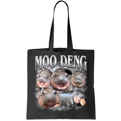 Moo Deng Cute Funny Hippo Tote Bag