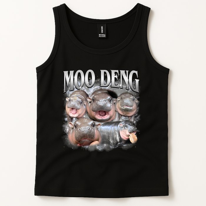 Moo Deng Cute Funny Hippo Tank Top