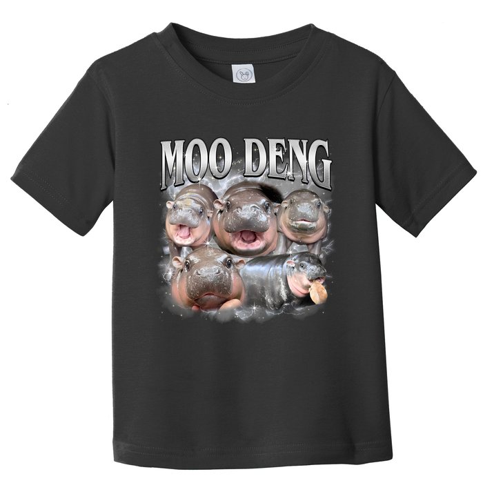 Moo Deng Cute Funny Hippo Toddler T-Shirt