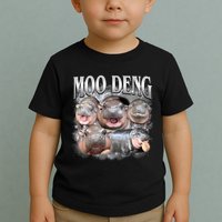 Moo Deng Cute Funny Hippo Toddler T-Shirt