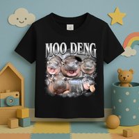 Moo Deng Cute Funny Hippo Toddler T-Shirt