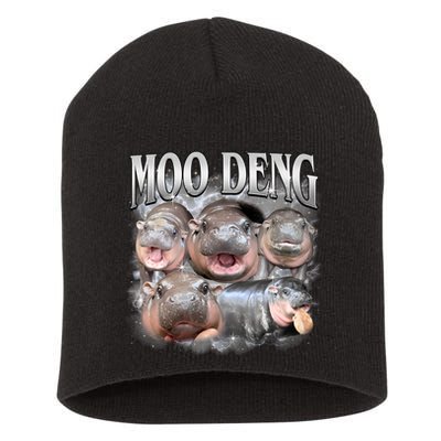 Moo Deng Cute Funny Hippo Short Acrylic Beanie