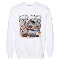 Moo Deng Cute Funny Hippo Garment-Dyed Sweatshirt