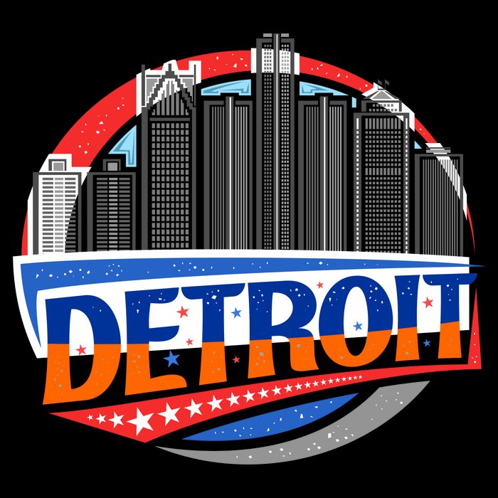 Modern Detroit City Scape City Backpack