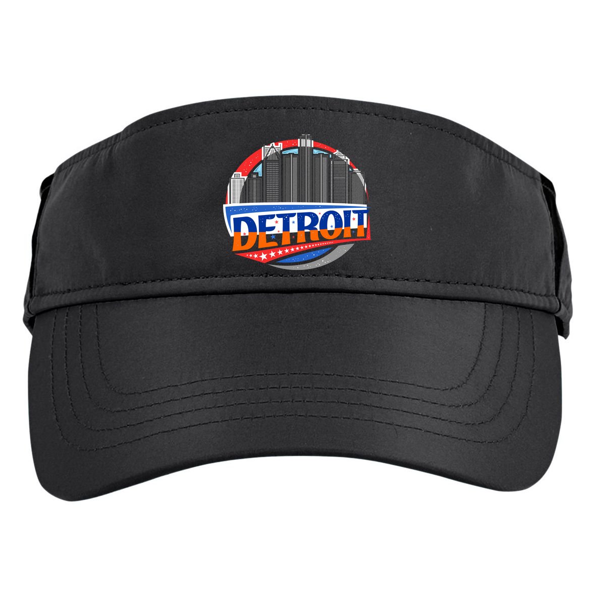 Modern Detroit City Scape Adult Drive Performance Visor