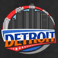 Modern Detroit City Scape Adult Drive Performance Visor