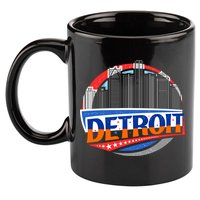Modern Detroit City Scape 11oz C Handle Ceramic Mug