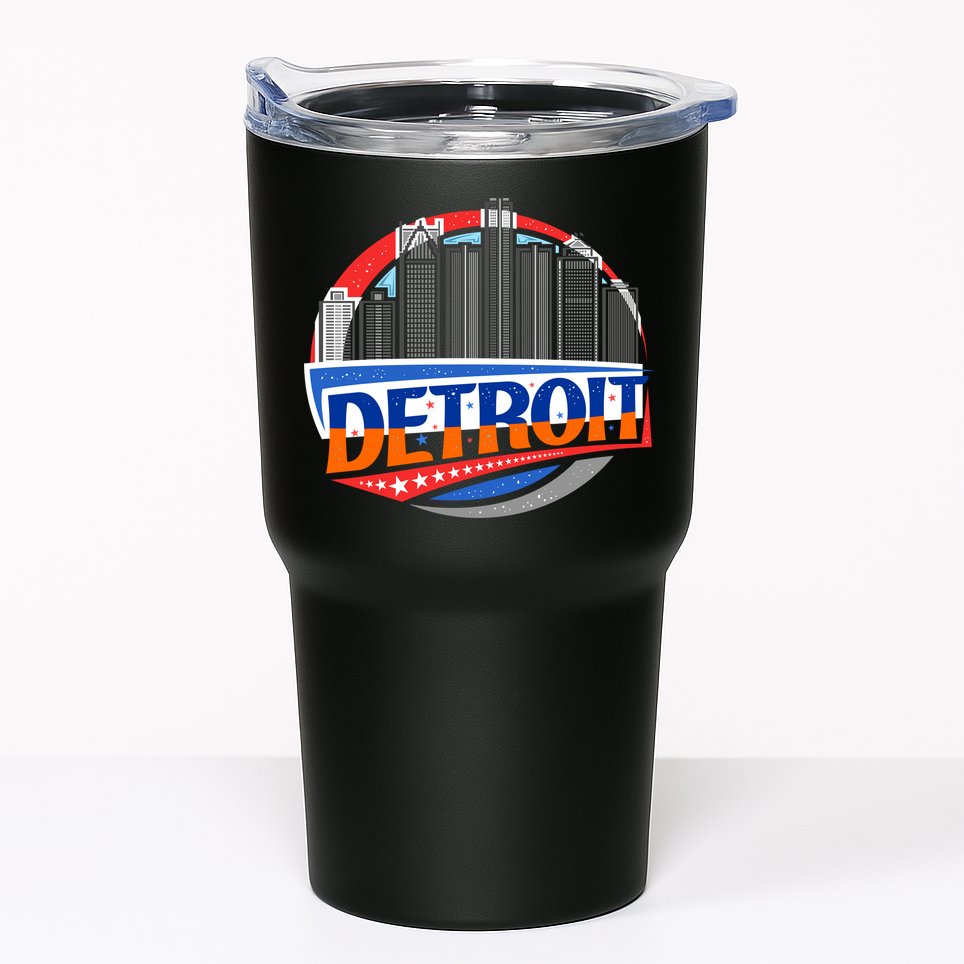 Modern Detroit City Scape Tumbler