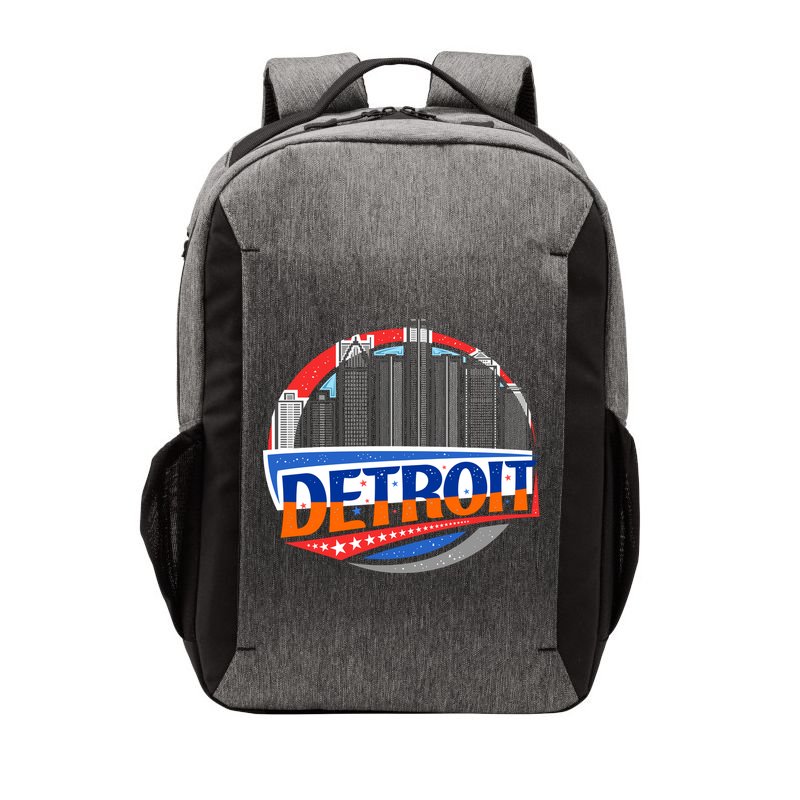 Modern Detroit City Scape Vector Backpack