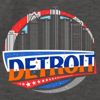 Modern Detroit City Scape Vector Backpack