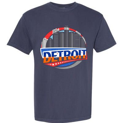 Modern Detroit City Scape Garment-Dyed Heavyweight T-Shirt