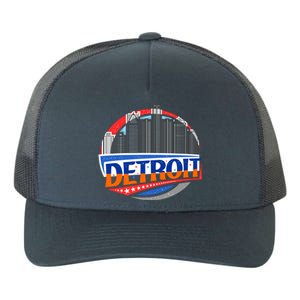 Modern Detroit City Scape Yupoong Adult 5-Panel Trucker Hat