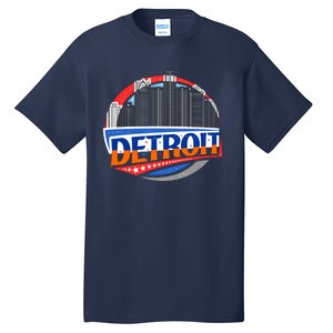 Modern Detroit City Scape Tall T-Shirt