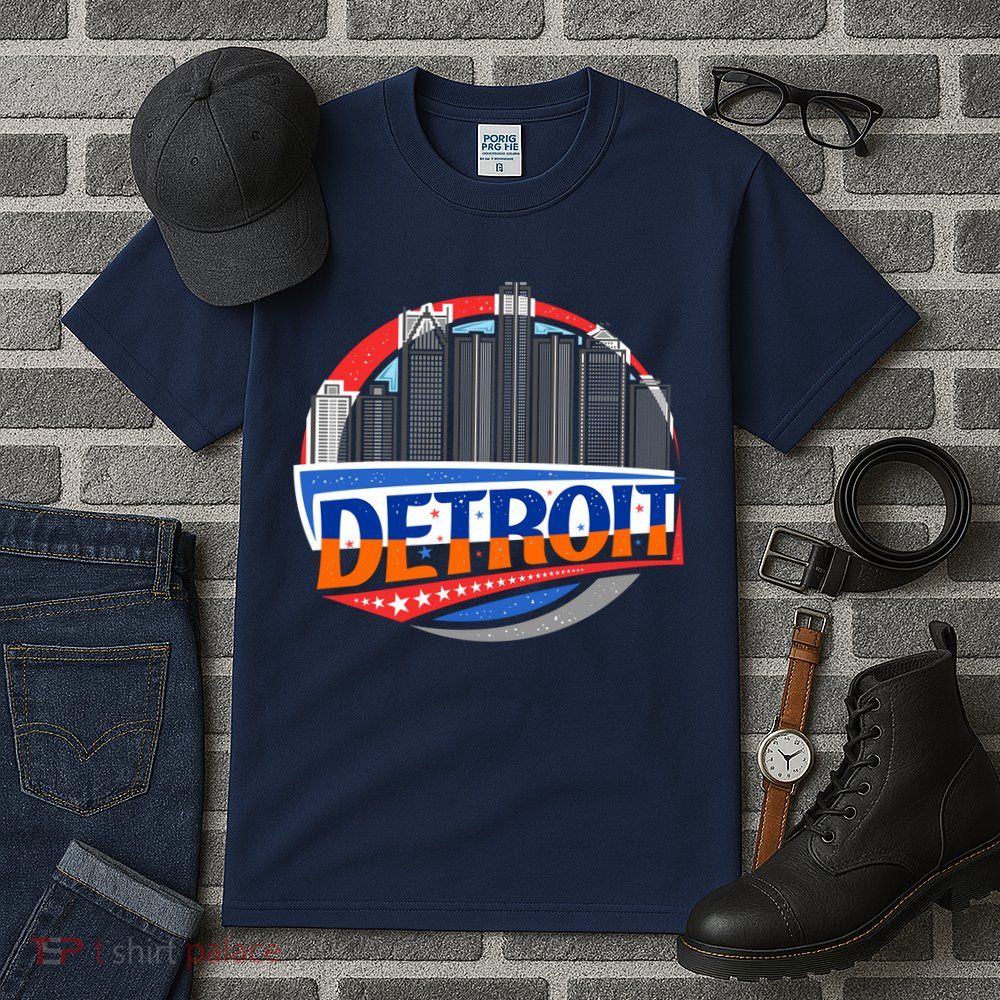 Modern Detroit City Scape Tall T-Shirt