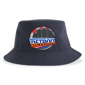 Modern Detroit City Scape Sustainable Bucket Hat