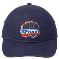 Modern Detroit City Scape 7-Panel Snapback Hat