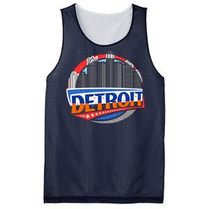 Modern Detroit City Scape Mesh Reversible Basketball Jersey Tank