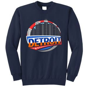 Modern Detroit City Scape Tall Sweatshirt