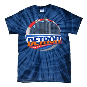 Modern Detroit City Scape Tie-Dye T-Shirt