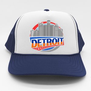 Modern Detroit City Scape Trucker Hat