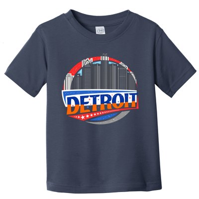 Modern Detroit City Scape Toddler T-Shirt