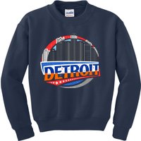 Modern Detroit City Scape Kids Sweatshirt