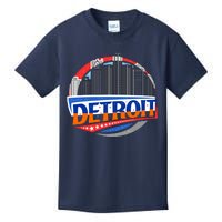 Modern Detroit City Scape Kids T-Shirt