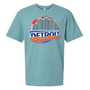 Modern Detroit City Scape Sueded Cloud Jersey T-Shirt