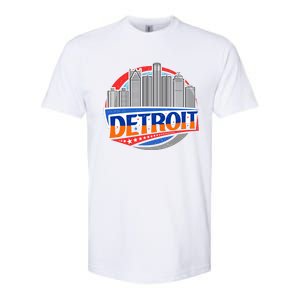 Modern Detroit City Scape Softstyle CVC T-Shirt