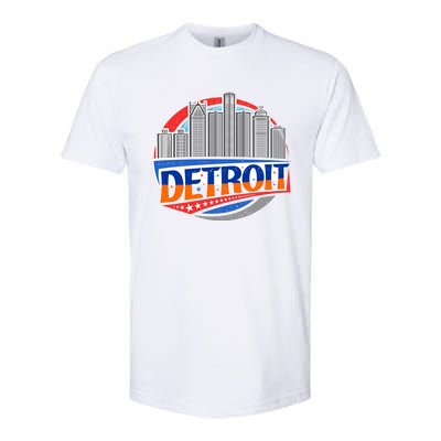 Modern Detroit City Scape Softstyle® CVC T-Shirt