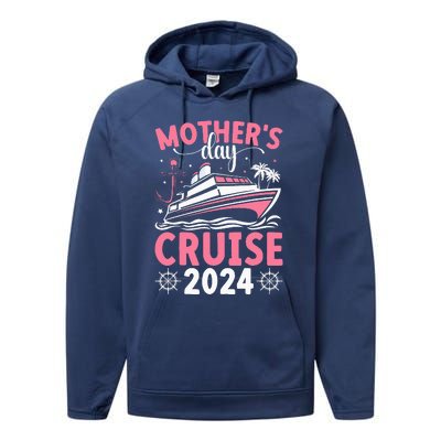 MotherS Day Cruise 2024 Family Vacation Cruising Tie Dye Performance Fleece Hoodie