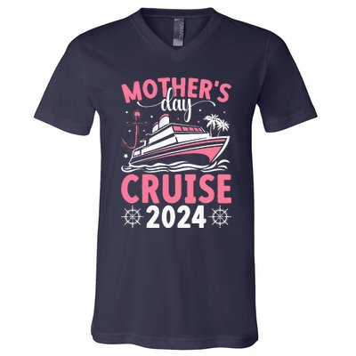 MotherS Day Cruise 2024 Family Vacation Cruising Tie Dye V-Neck T-Shirt