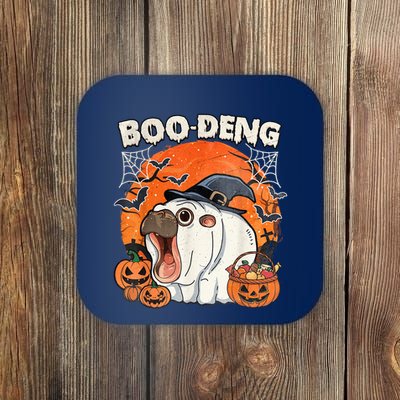 Moo Deng Cute Baby Pygmy Hippo Bouncy Pig In Thai Halloween Coaster