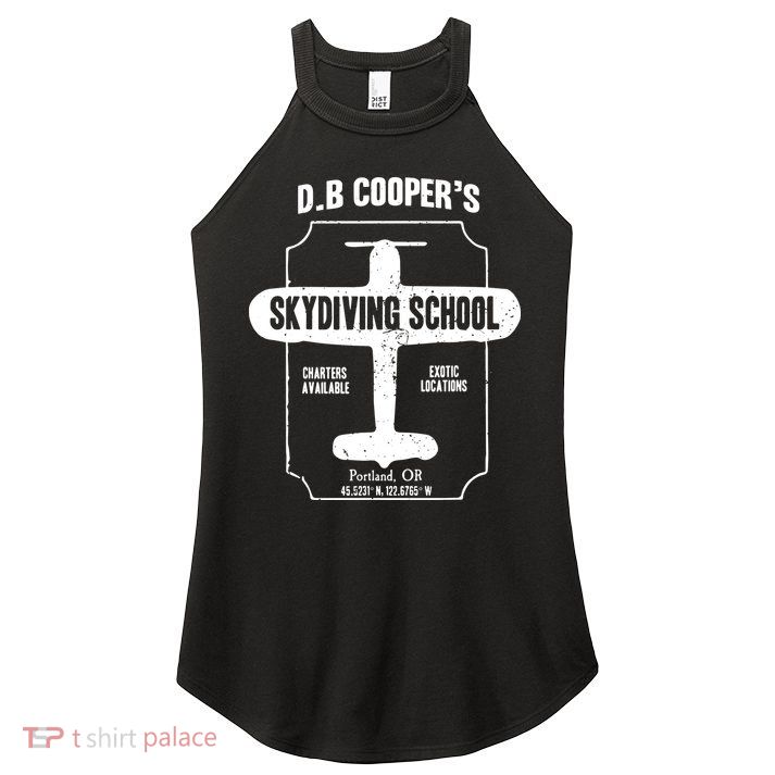Men D.B. Cooper Skydiving School Women's Perfect Tri Rocker Tank