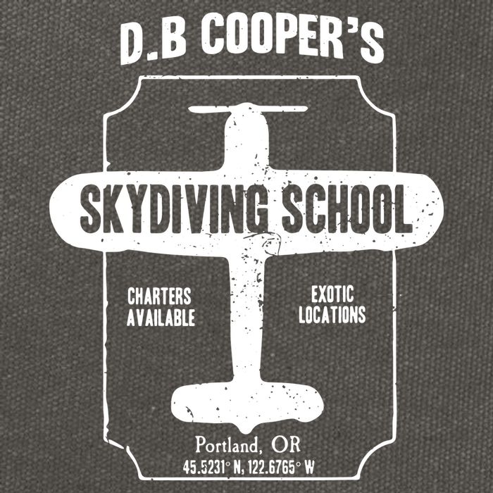 Men D.B. Cooper Skydiving School Cotton Canvas Backpack