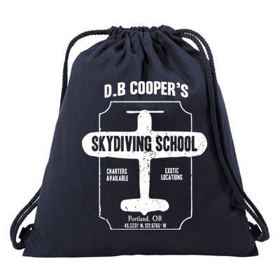 Men D.B. Cooper Skydiving School Drawstring Bag