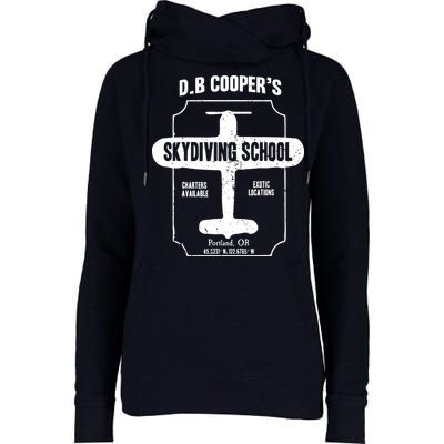 Men D.B. Cooper Skydiving School Womens Funnel Neck Pullover Hood