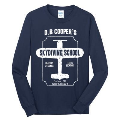 Men D.B. Cooper Skydiving School Tall Long Sleeve T-Shirt
